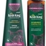 Kesh King Ayurvedic Onion Shampoo with 21 Herbs, Reduces Hairfall & Boost Hair Growth, 300ml And Ayurvedic Onion Oil 100ml - Fast Shipping to USA & Canada
