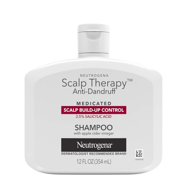 Neutrogena Scalp Therapy Anti-Dandruff Shampoo for Scalp Build-up Control, with Apple Cider Vinegar Fragrance, 12 fl oz - Fast Shipping to USA & Canada