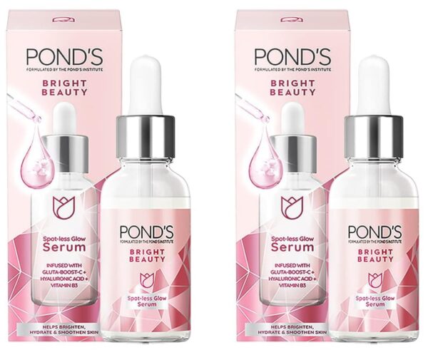 Pond's Bright Beauty Anti-Pigmentation Serum for Flawless Radiance with 12% Gluta-Niacinamide Complex (Pack of 2) - Fast Shipping to USA & Canada