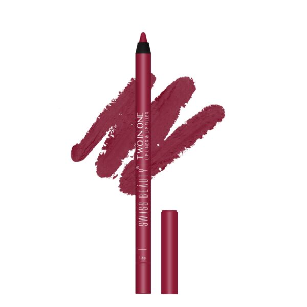 Swiss Beauty 2-In-1 Creamy Matte Lip Liner + Lip Filler | Smudgeproof and waterproof | Shade- Rust Lust, 1.6g - Fast Shipping to USA & Canada