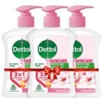 Dettol Liquid Handwash Dispenser Bottle Pump - Skincare Moisturizing Hand Wash (Pack of 3 - 200 ml each) | pH Balanced | 10x Better Germ Protection - Fast Shipping to USA & Canada