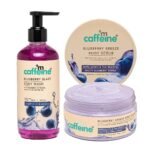 mCaffeine Blueberry Blast Detan & Cleanse Duo for Glowing Skin| Deep Cleanses, Exfoliates, Nourishes| Blueberry Body Wash - 300ml & Bluberry Scrub - 175 g | Fruity Blueberry Aroma for Men & Women - Fast Shipping to USA & Canada
