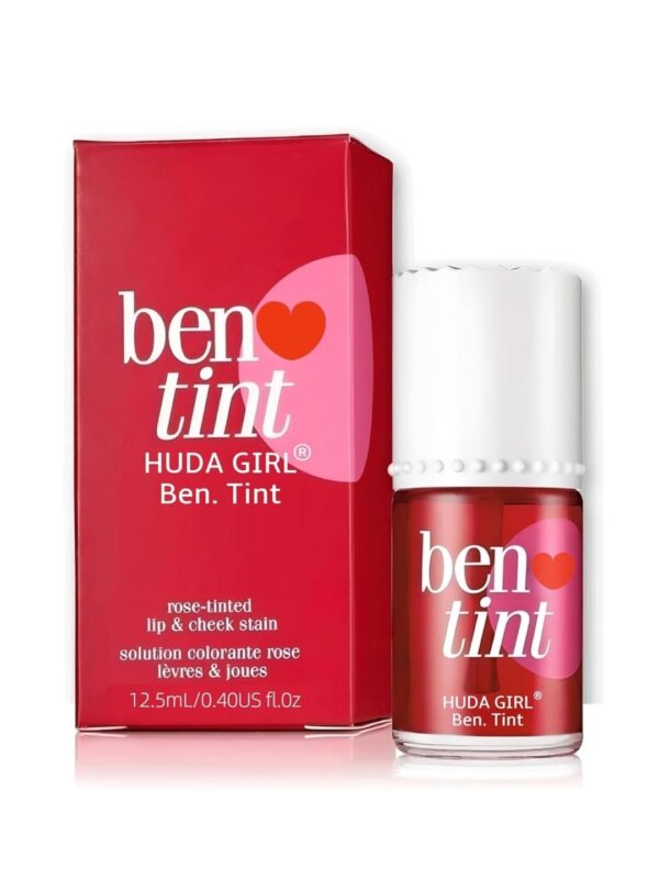 HUDA GIRL Ben Lip Tint Korean Rose Tinted Lip and Cheek Tint for Women, Long Lasting, Waterproof, Smudge-proof Lip Stain | Water Tint | 12.5ml - Fast Shipping to USA & Canada