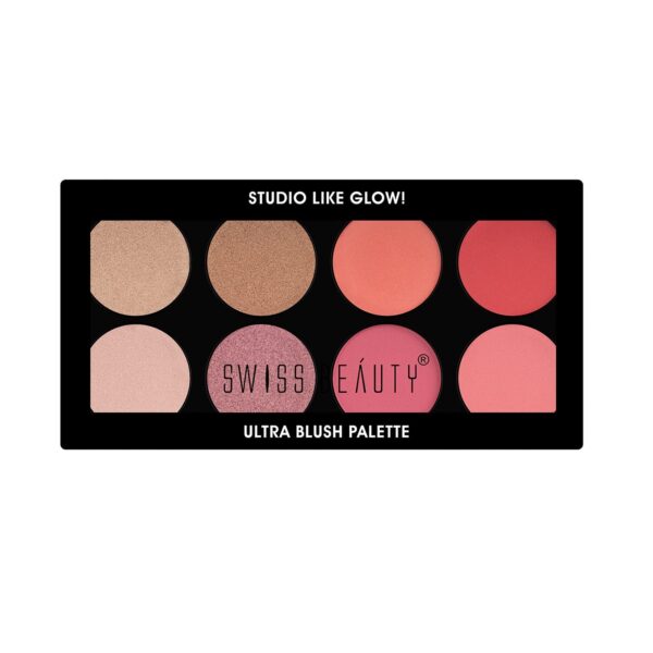 Swiss Beauty Ultra Blush Palette with highly blendable shades | Pigmented Blusher for a Natural Flush | Shade-1, 16gm| - Fast Shipping to USA & Canada