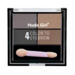 HUDA GIRL Eyebrow Palette for Women with Eyebrow Brush, Long Lasting & Waterproof Eyebrow Filler, Blendable Colors in 4 Shades, Eye Brow Palette and Brush Set for Women and Girls - Fast Shipping to USA & Canada