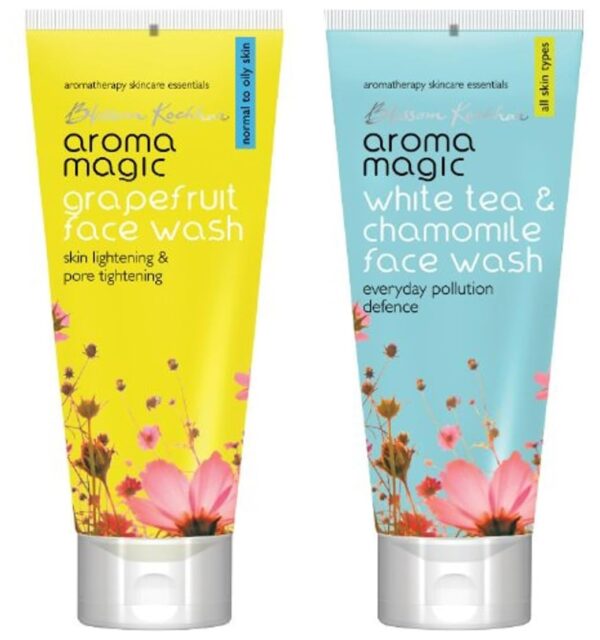 Aroma Magic Face Wash 100 ml (Grapefruit) And Aroma Magic White Tea And Chamomile Face Wash, 100ml - Fast Shipping to USA & Canada