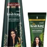 Kesh King Scalp and Hair Medicine Anti-Hairfall Conditioner, 200 ml & Kesh King Anti Hairfall Shampoo with Aloe and 21 Ayurvedic Herbs for Silky Shiny Smooth Hair, 340ml - Fast Shipping to USA & Canada