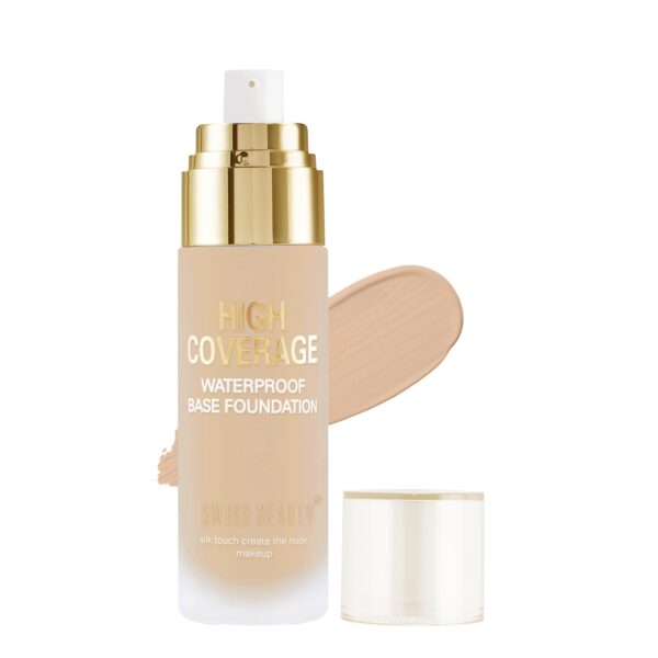 Swiss Beauty High Performance Foundation | Water-Resistant | Medium to Buildable Coverage | Lightweight | Easy to Blend | With Vitamin C & Niacinamide | Classic Ivory, 55g - Fast Shipping to USA & Canada