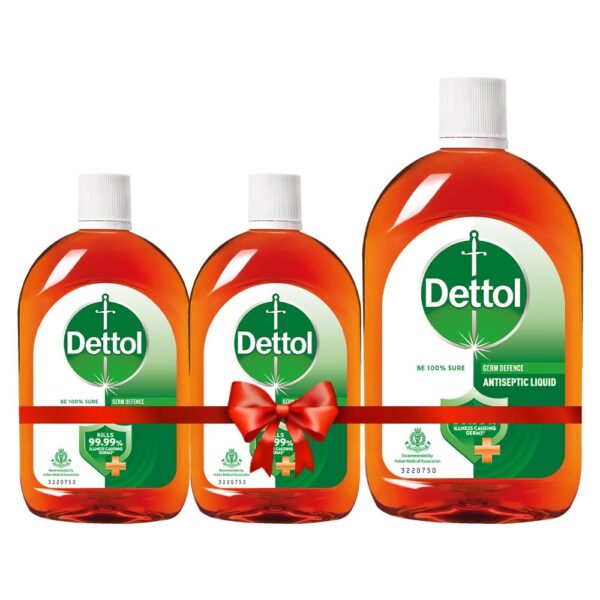 Dettol Antiseptic Disinfectant liquid 550ml Each (Pack of 2) and Dettol Antiseptic Disinfectant liquid 1000ml for First aid, Surface Cleaning and Personal Hygiene - Fast Shipping to USA & Canada