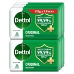 Dettol Original Germ Protection Bathing Soap Bar| Kills 99.99% germs, 125g each (Pack of 8) - Fast Shipping to USA & Canada