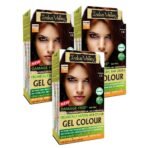 INDUS VALLEY Ammonia Free Natural Semi-Permanent Gel Hair Colour Burgundy 3.6 for Men & Women with 100% Grey Coverage & Long Lasting -220GM (pack of 3) - Fast Shipping to USA & Canada