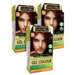 INDUS VALLEY Ammonia Free Natural Semi-Permanent Gel Hair Colour Burgundy 3.6 for Men & Women with 100% Grey Coverage & Long Lasting -220GM (pack of 3) - Fast Shipping to USA & Canada
