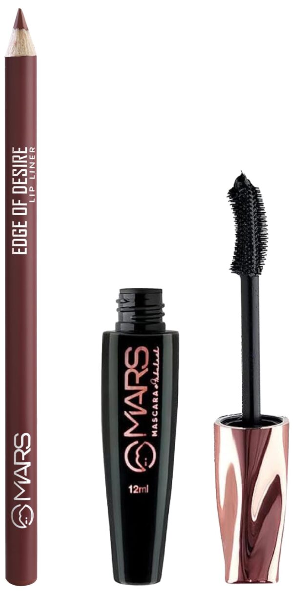 MARS Fabulash Volumising Mascara & MARS Matte Lip Liner Combo - Fast Shipping to USA & Canada