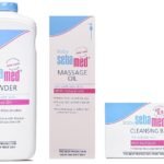 Sebamed Baby Massage Oil, 150ml & Baby Powder, 200g & Baby Cleansing Bar - 100 g Combo - Fast Shipping to USA & Canada