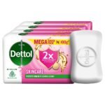 Dettol Skincare Moisturizing Beauty Bathing Soap Bar with Argan Oil (400gm) | Softer Skin, 100gm, Pack of 4 - Fast Shipping to USA & Canada