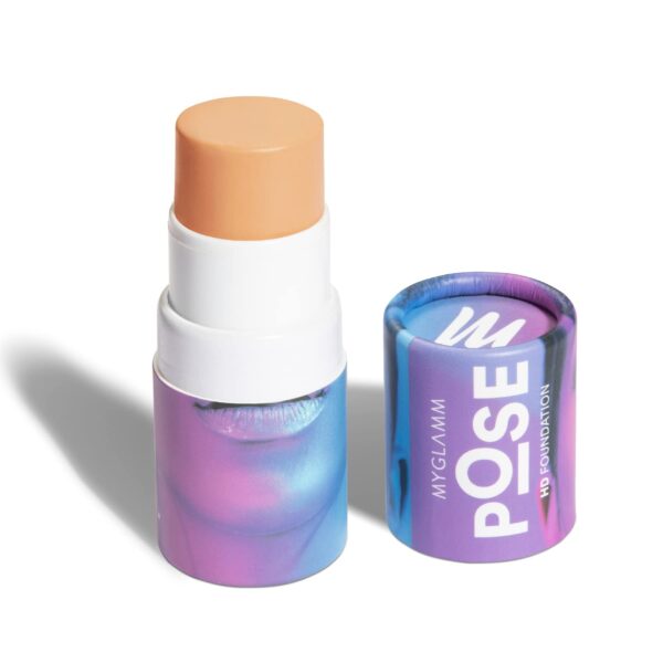 MyGlamm POSE HD Skin-blurring Long wearing & Light-weight Matte Foundation Stick (Warm Sand, Beige, 5.5 g) - Fast Shipping to USA & Canada