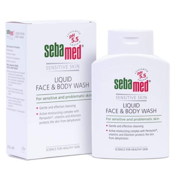 Sebamed Liquid Face & Body Wash 200Ml -Moisturizing Protects The Skin From Dehydration - Fast Shipping to USA & Canada