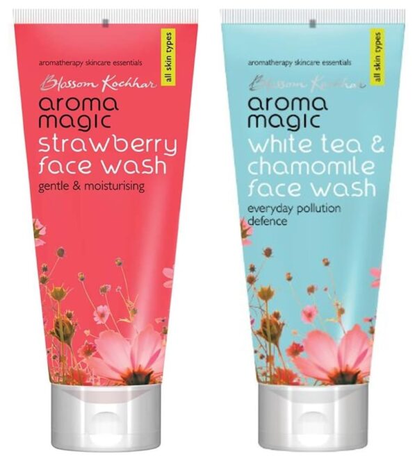 Aroma Magic Face Wash 100 Ml (Strawberry) And Face Wash 100 Ml (White Tea) - Fast Shipping to USA & Canada
