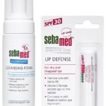 SebaMed SPF 30 Lip Defense Stick, 4.8G And Clear Face Cleansing Foam, 150Ml, Dry Skin - Fast Shipping to USA & Canada