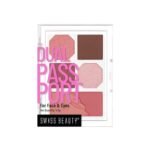 Swiss Beauty Face and Eye Dual Passport Palette | Eyeshadow + Blusher Palette | Combination of Mattes and Shimmers | Compact and Travel Friendly makeup kit | Shade- Party Ready, 4.5g - Fast Shipping to USA & Canada