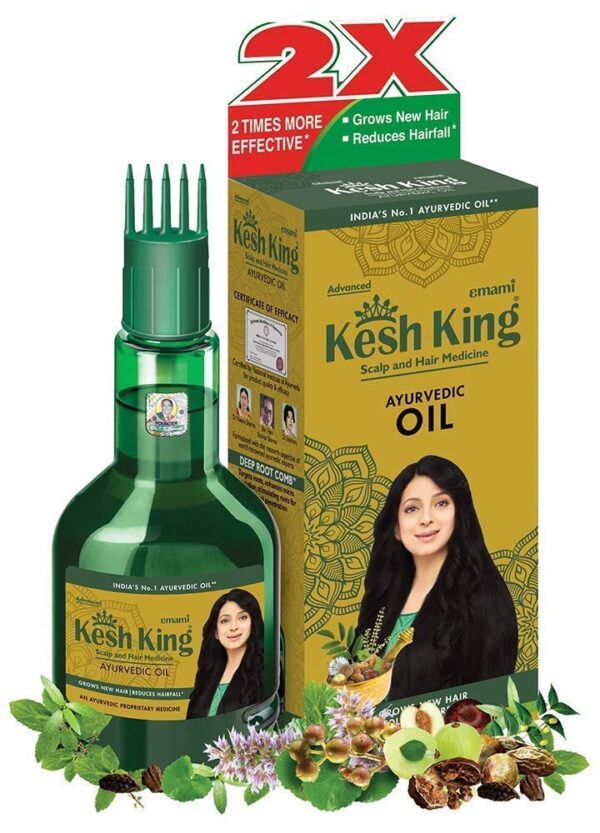 Kesh King Ayurvedic Scalp and Hair Oil, 60ml (60ml - Pack of 3) - Fast Shipping to USA & Canada