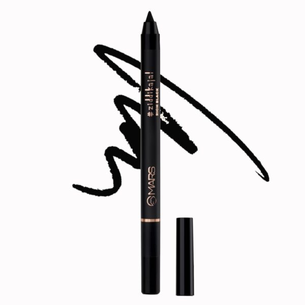 MARS Ziddi Crayon Matte Kajal Pencil Upto 12 Hours Long Stay Kajal | Rich Black Pigmentation | Smudgeproof & Water Resistance | Effortless One Swipe Application (1.4Gm) Black) - Fast Shipping to USA & Canada