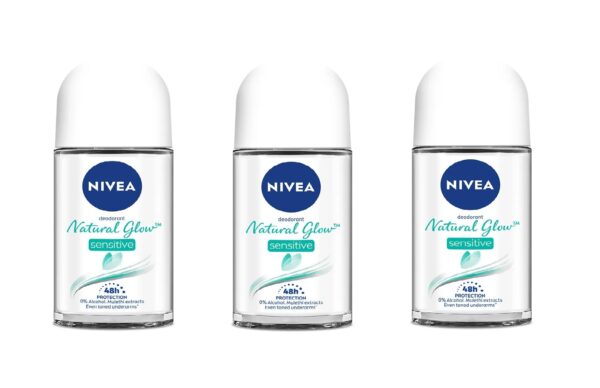 Nivea Female Whitening Sensitive Roll On 25Ml Each Set Of =3 Fresh Scent Deodorant Roll-On - (75 Ml, Pack Of 3) - Fast Shipping to USA & Canada