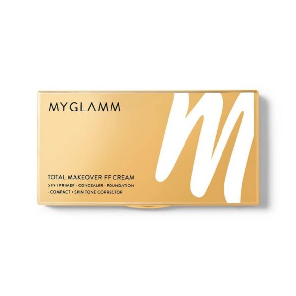 MyGlamm Total Makeover FF Cream Foundation Palette-Hazelnut (Beige)-5 gm | 5 in 1 Primer-Concealer-Foundation-Compact with SPF 30 & Skin Tone Corrector Palette - Fast Shipping to USA & Canada
