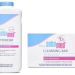 Sebamed Baby Powder, 200gm and Baby Cleansing Bar (100g) - Fast Shipping to USA & Canada