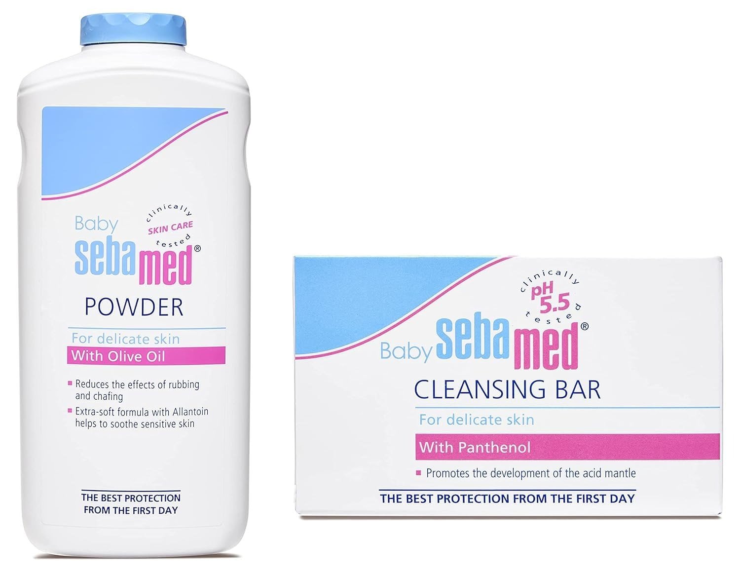 61gZECyuLQL-1.jpg Sebamed Baby Powder, 200gm and Baby Cleansing Bar (100g) - Fast Shipping to USA & Canada - Image 1