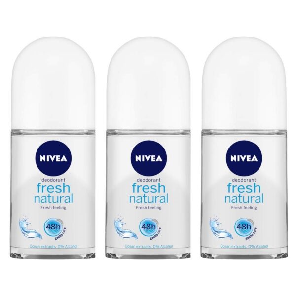 Nivea Unisex Fresh Natural Roll On, 50Ml (Pack Of 3) - Fast Shipping to USA & Canada