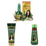 Kesh King Ayurvedic Anti Hairfall Hair Oil, 300ml & Kesh King Scalp and Hair Medicine Anti-Hairfall Conditioner, 200 ml & Emami Kesh King Damage Repair Shampoo, 340ml - Fast Shipping to USA & Canada