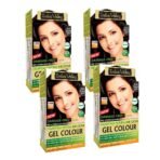 INDUS VALLEY Damage Free Natural Gel Hair Colour for Women | Ammonia & PPD Free Organic Hair Colour with 100% Grey Coverage, Long Lasting Conditioning Hair Color | Dark Brown 3.00 - Pack of 4 - Fast Shipping to USA & Canada