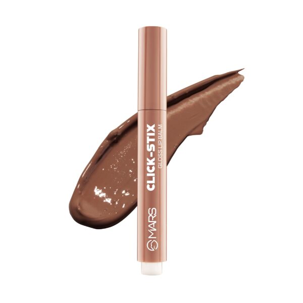 MARS Click Stix Gloss Lip Balm (2.0 gm) (01-BEST NUDE) | High Pigmented | Ultra-Glossy Finish | Non-Sticky | Hydration | Enriched with Cocoa Butter - Fast Shipping to USA & Canada