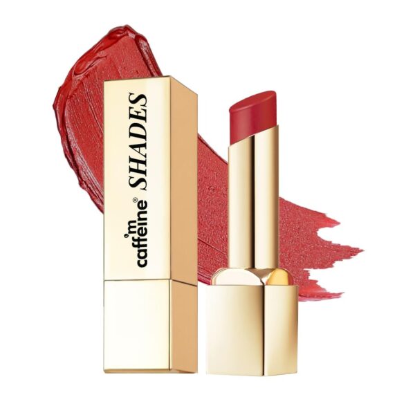 mCaffeine Shades Creamy Matte Kiss Bullet Lipstick | Moisturizing & Lightweight | Comfortable, Non-drying & Long Stay Lipstick | Infused with Cocoa Butter & Vitamin E | Lipstick for Women | 3.5 g - Spicy Martini - Fast Shipping to USA & Canada