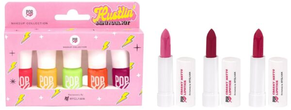 MyGlamm POPxo Makeup Collection Glossy Finish & MyGlamm POPxo Makeup Collection - Power Trip Mini Lip Kit Lipstick - Fast Shipping to USA & Canada