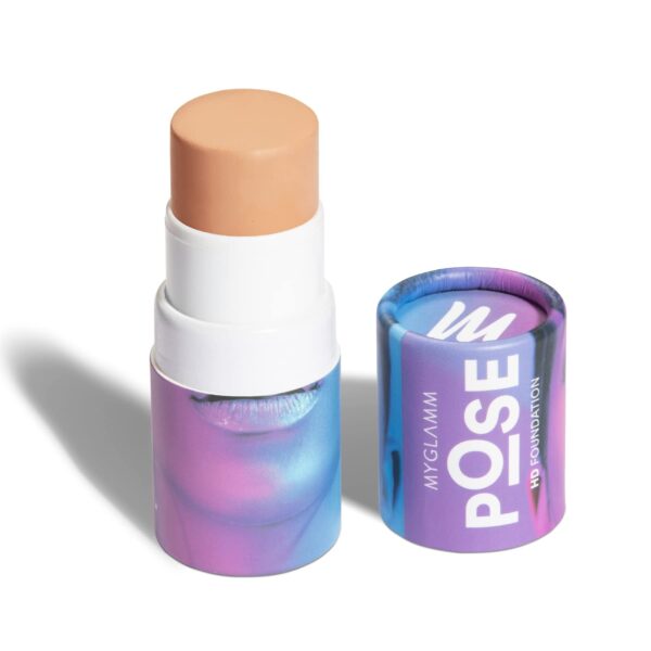 MyGlamm Pose HD Matte Full Coverage Foundation Cream Stick For Normal Skin(Shell Bridge, Beige, 5.5 G) Matte Finish, Pack Of 1 - Fast Shipping to USA & Canada