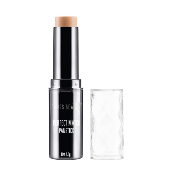 Swiss Beauty Perfect Match Panstick Foundation | Lightweight, Full Coverage Foundation With Natural And Dewy Finish For Face Makeup| Easy To Apply With Hand Stick Applicator | Shade-05, 7.5Gm | - Fast Shipping to USA & Canada