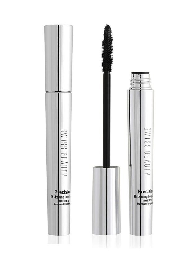 Swiss Beauty Precision Thickening Long Lash Deep Black Mascara - 10mL - Fast Shipping to USA & Canada