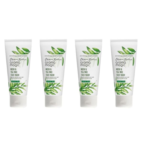 Aroma Magic Neem & Tea Tree Face Wash, 100ml (Pack of 4) - Fast Shipping to USA & Canada
