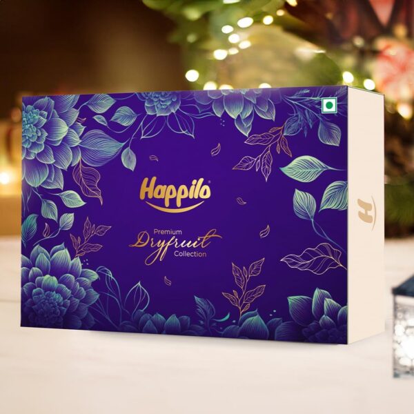 Happilo Dry Fruit Celebrations Gift Box Mizu 450g, Ideal for Festive Gifting, Almonds, Cashews, Green Raisins, Pistachios - Fast Shipping to USA & Canada