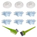 INDUS VALLEY Hair Colouring - Set 11 Pcs, Colouring Brush with Comb, Henna Colouring Brush, 3 Pcs of Hair Color Warming cap & 6 Pairs of Hand Gloves - Fast Shipping to USA & Canada
