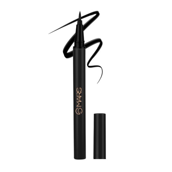 MARS City Stroke Charming Matte Eyes Liquid Eyeliner Pencil | Long-Lasting | Smudge Proof Eye Liner | Felt Tip For Precise Application | Quick Drying Formula | 1Ml | 04-Black