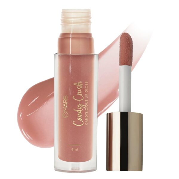 MARS Candylicious Colored Lip Gloss for Women | Hydrating & High Shine | Lightweight Weight | Non-Sticky | Enriched with Vitamin-E, Hyaluronic Acid & Avocado Ester (4.0ml) (01-Candy Crush) (Glossy) - Fast Shipping to USA & Canada