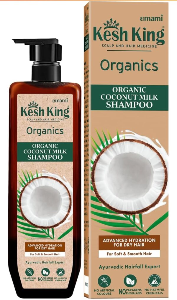 Kesh King Organics Organic Coconut Milk Shampoo, Advanced Hydration for Dry Hair - Fast Shipping to USA & Canada