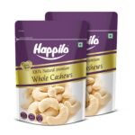 Happilo Premium Whole Cashew Nuts, Nutritious Dry Fruit, Healthy Snacks - Rich in Nutrients, Protein, Fiber, Vitamins 500g (Pack of 2) - Fast Shipping to USA & Canada