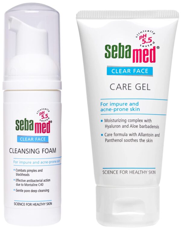 Sebamed Clear Face Care Gel, 50ml & Sebamed Clear Face Foam, 50ml - Fast Shipping to USA & Canada