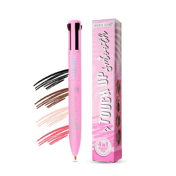 HUDA GIRL 4in1 Eyeliner, Lip Liner, Brow Liner & Highlighter Korean Makeup Pen for Anytime & Anywhere Waterproof Smudge-proof and Instant Makeover - Fast Shipping to USA & Canada