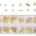 HUDA GIRL 3D Small Leaves Plated Trendsetter Metal Nail Art Alloy of 3D Nail Studs (Gold)(N-23) - Fast Shipping to USA & Canada