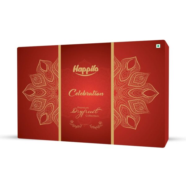 Happilo Dry Fruit Celebration Gift Box Kiwi 147g, Ideal for Festive Gifting, Almond, Cashew, Green Raisin, Party Snacks - Fast Shipping to USA & Canada